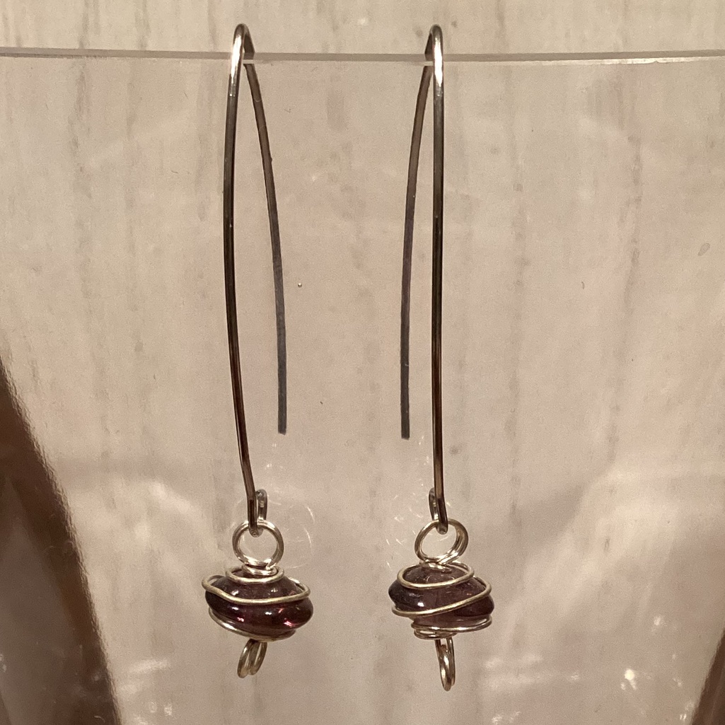 Wire Bead Earrings 10$